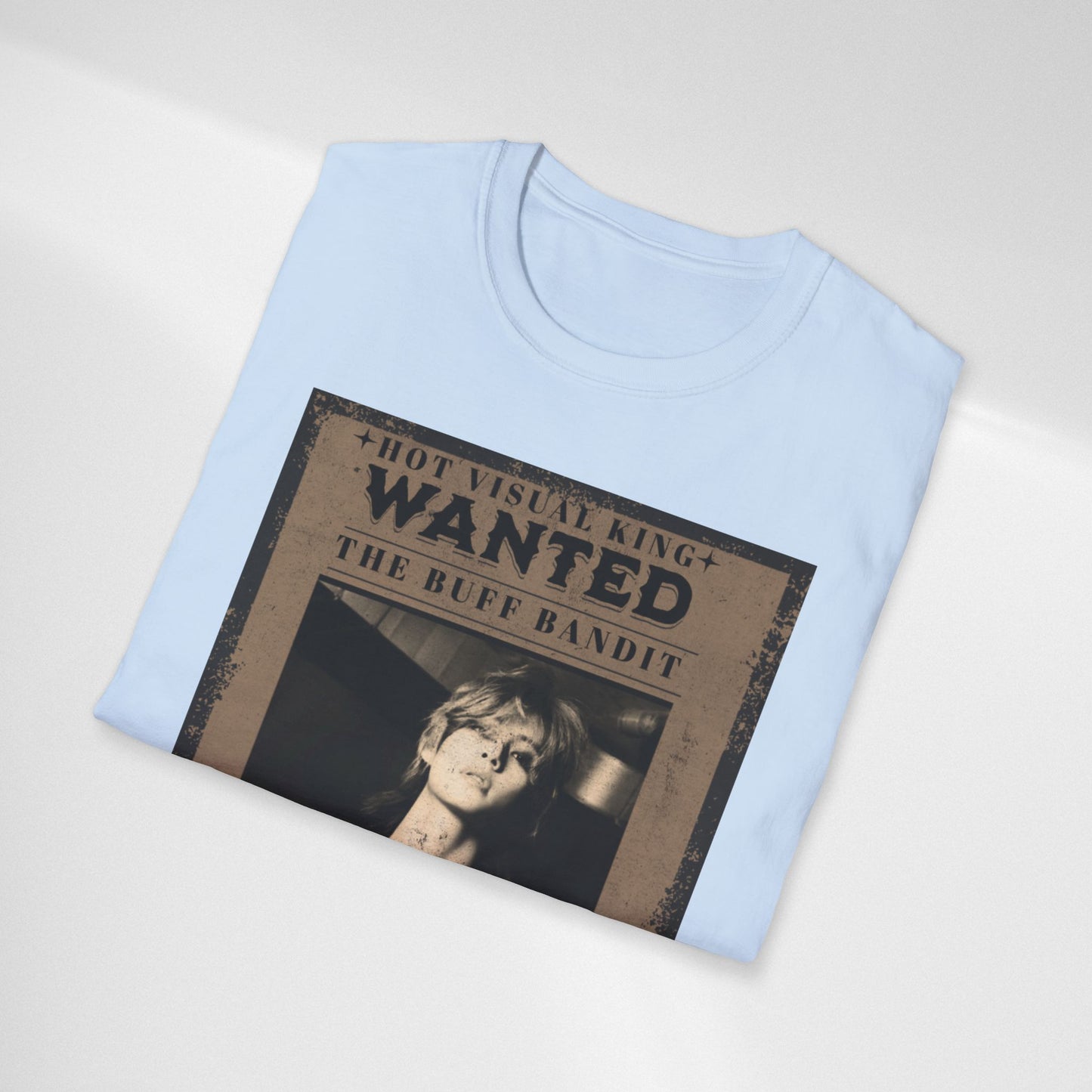 Wanted V Poster Graphic T-Shirt — "The Ruff Bandit" Vintage Western Mugshot Tee