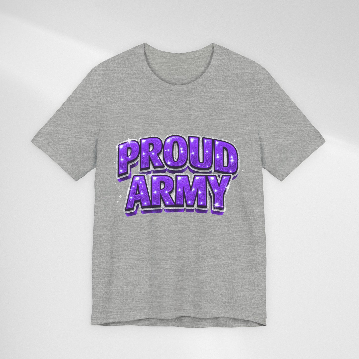 Proud Army T-Shirt — Bold Purple BTS Support Tee