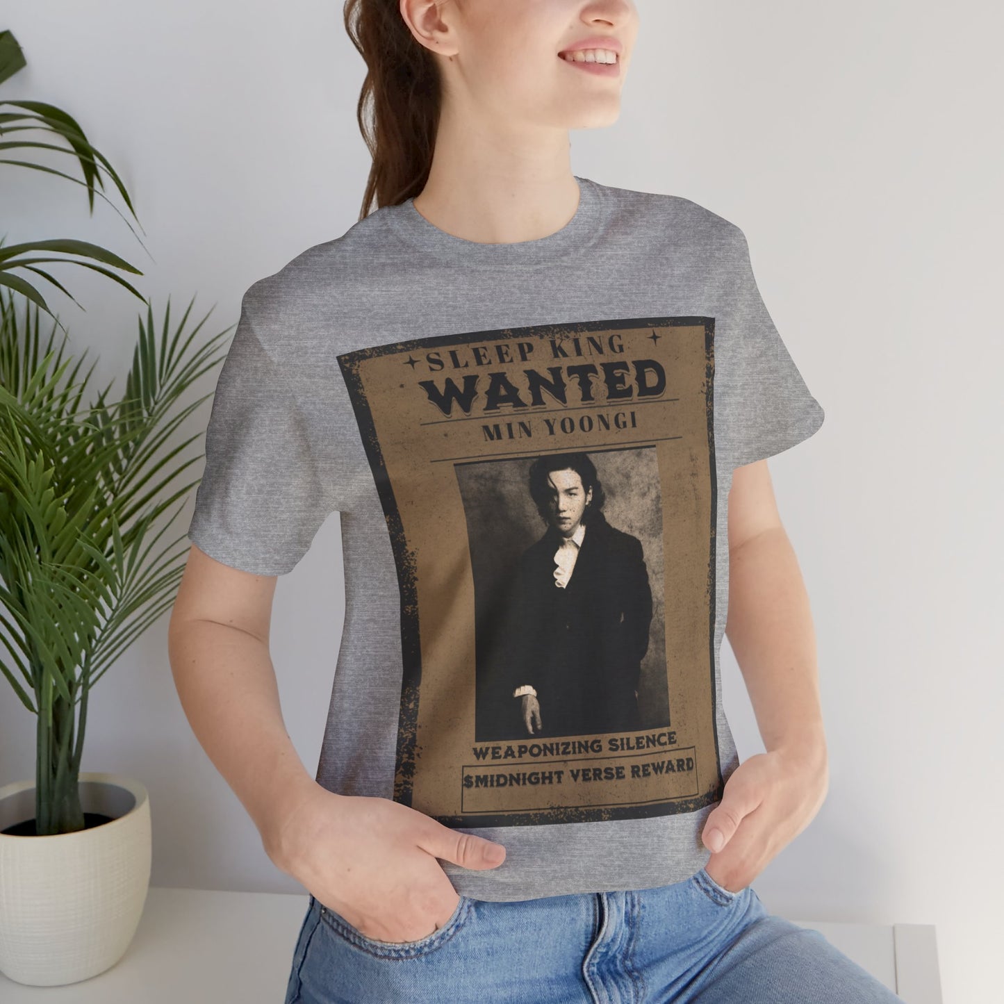 Sleep King Wanted Tee — Vintage 'Min Yoongi' Poster Shirt