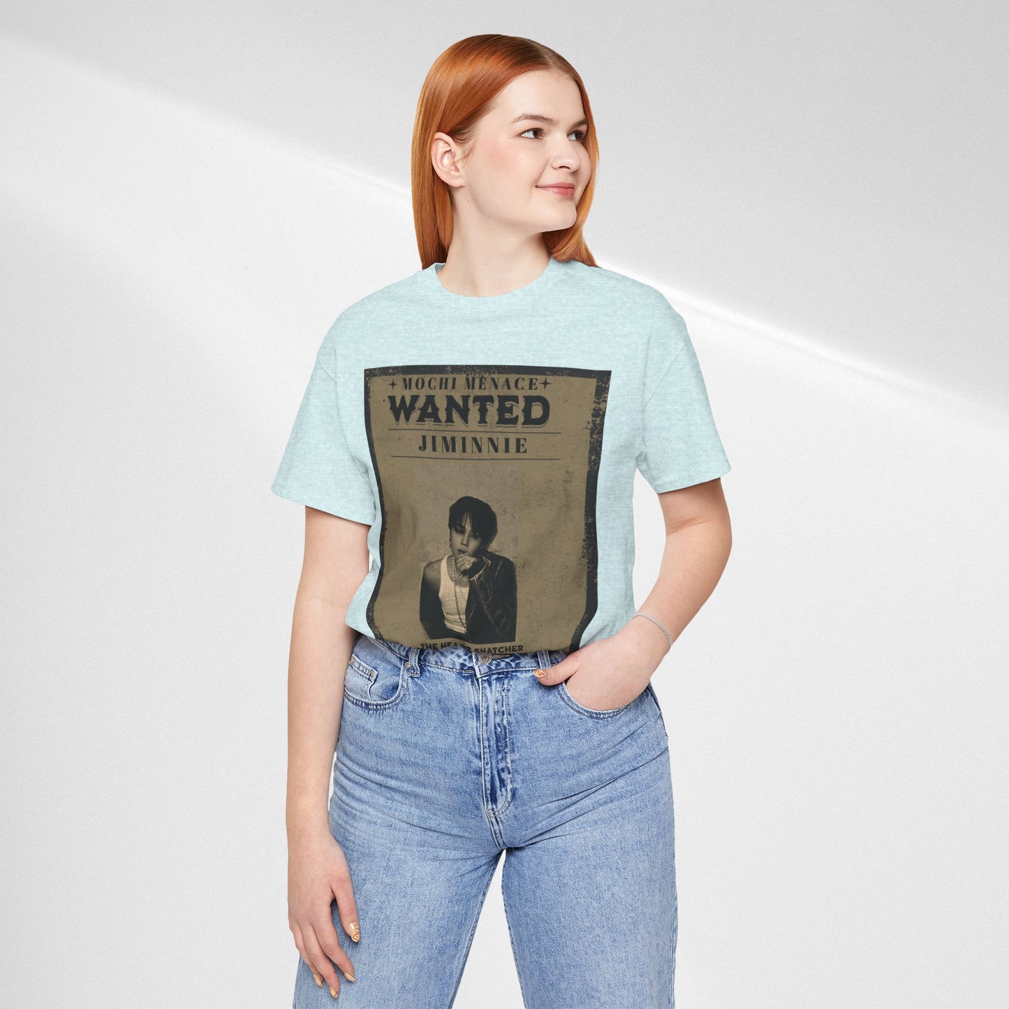 JIMIN Wanted Poster Graphic Tee — 'Mischief Menace' Vintage Style