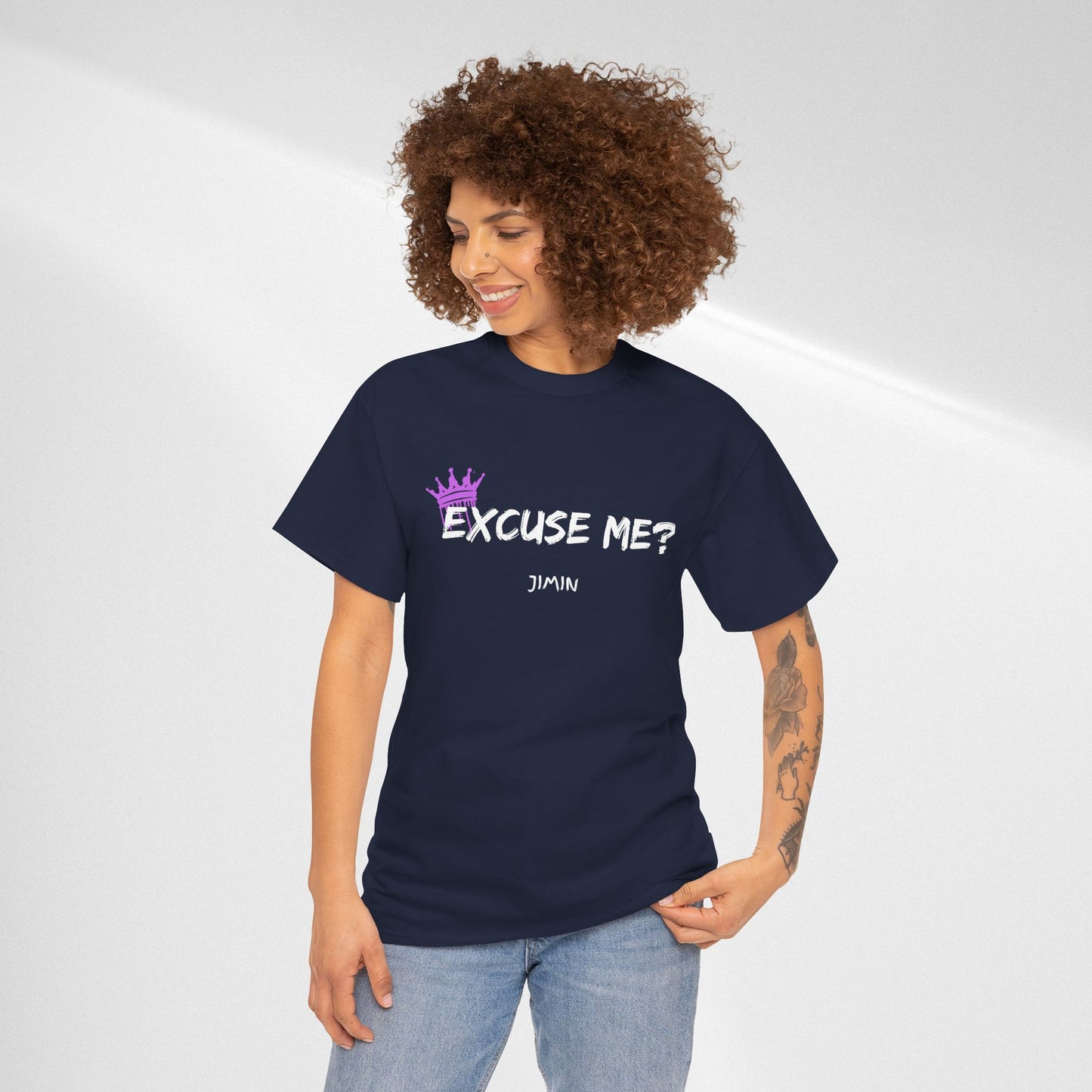 Excuse Me? Tee — Jimin Crown Graphic T‑Shirt
