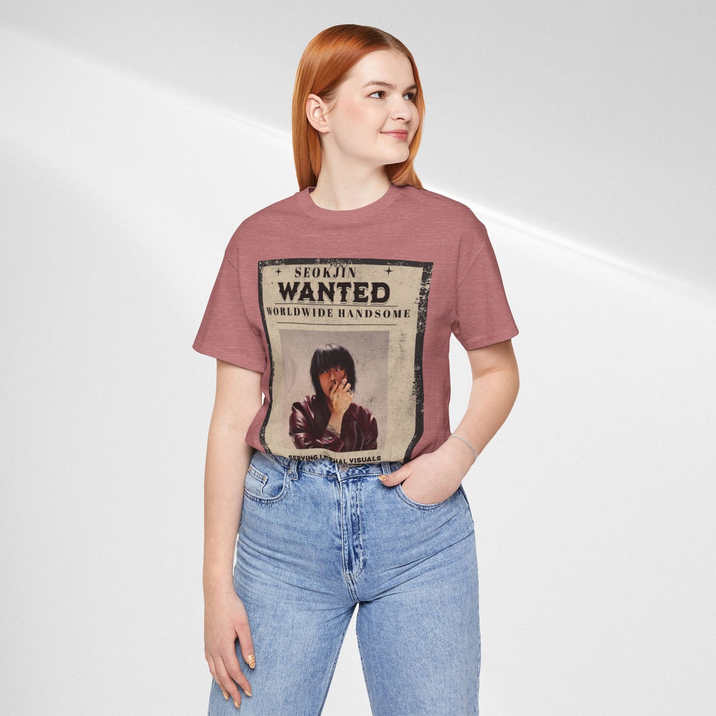 T-Shirt — 'Seokjin Wanted: Worldwide Handsome' Vintage Poster Tee