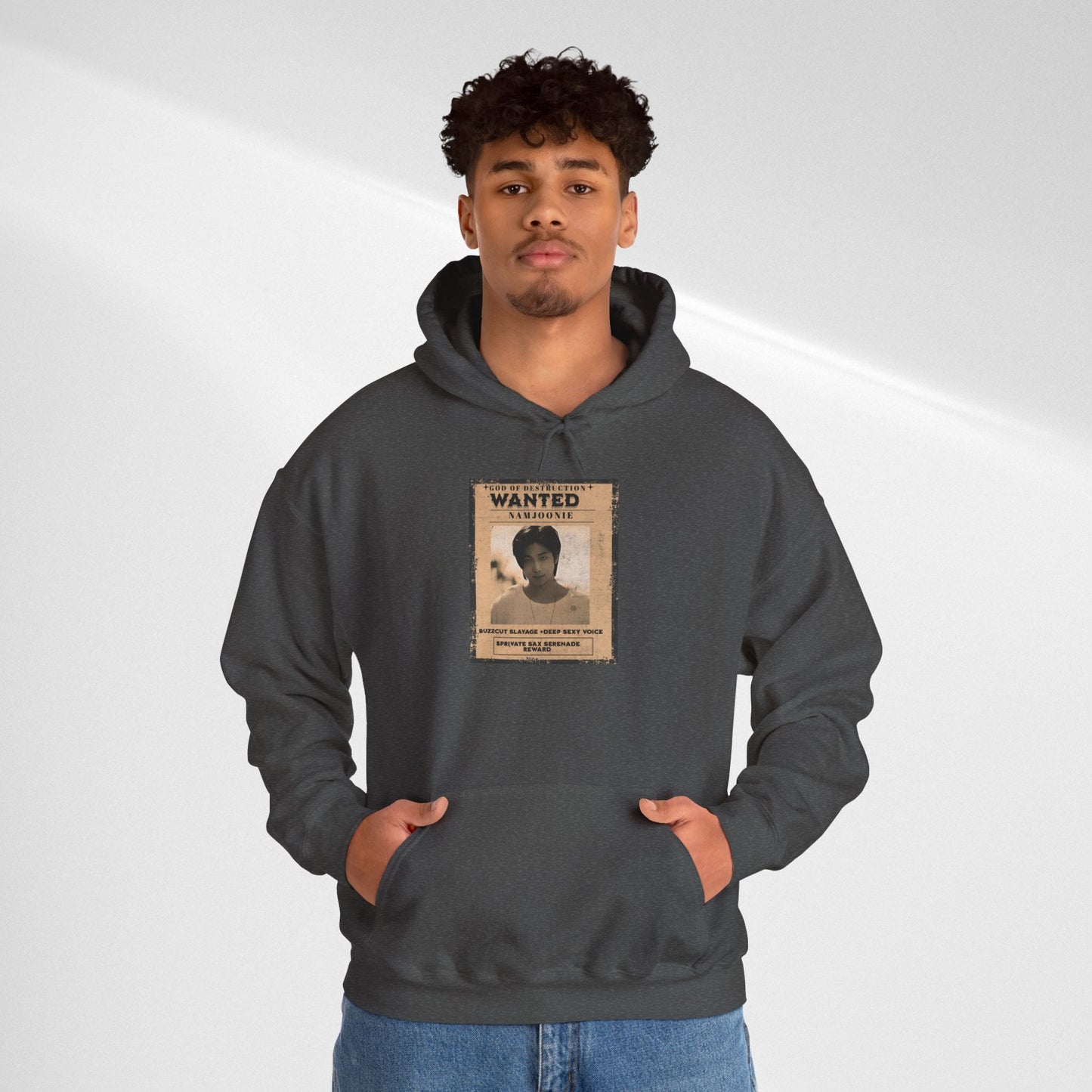 Hoodie - Vintage Namjoon 'WANTED' Poster Graphic Pullover