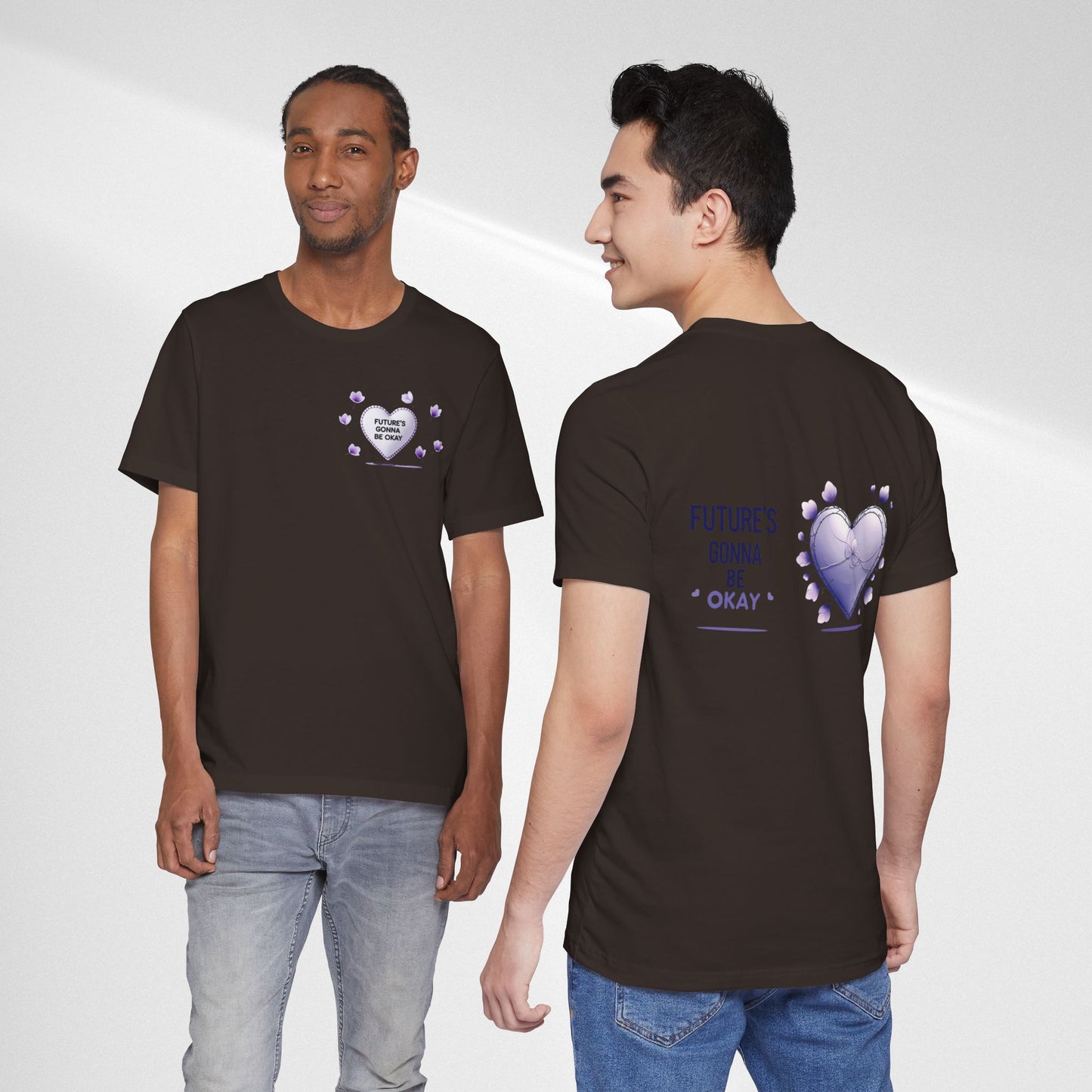 Future's Gonna Be Okay T-Shirt — Purple Heart Positive Graphic Tee