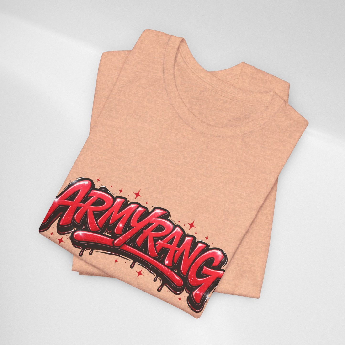 BTS T-Shirt — 'ARMYRANG' Red Graffiti Logo Tee