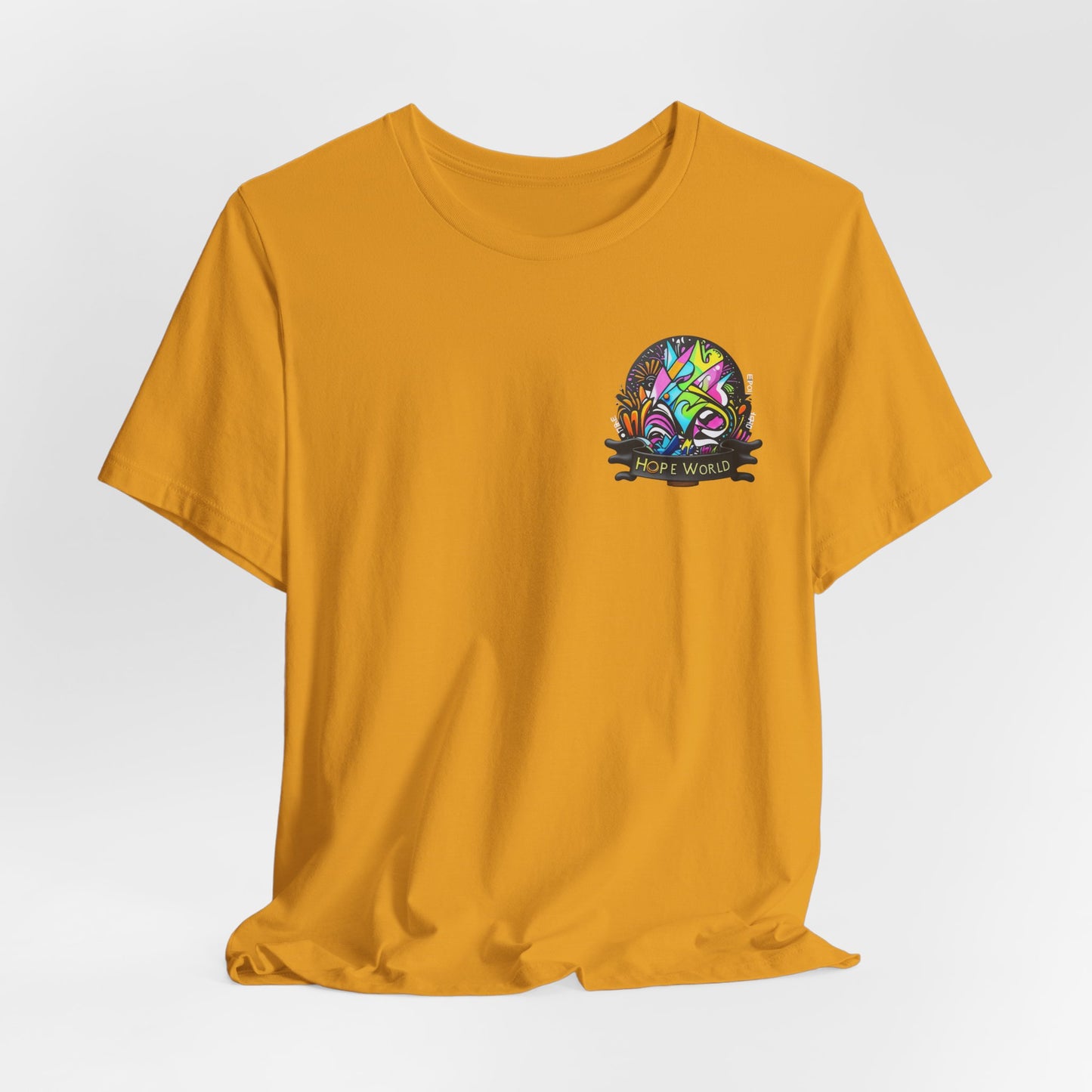 Hope World Graphic Tee — Colorful Graffiti BTS-Inspired Shirt