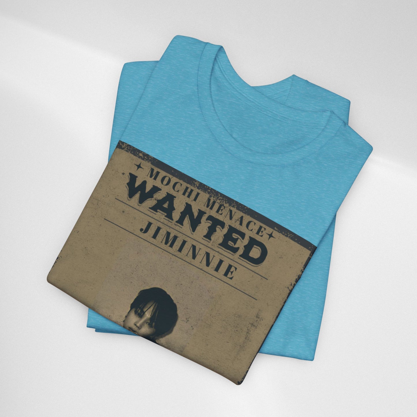 JIMIN Wanted Poster Graphic Tee — 'Mischief Menace' Vintage Style