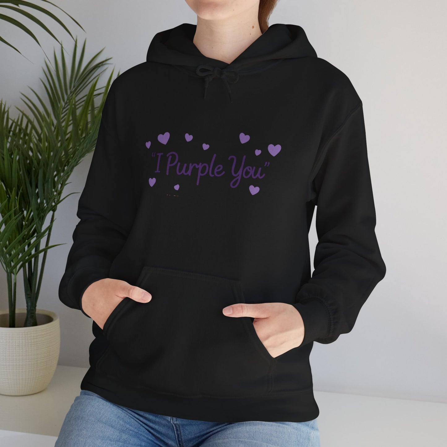 I Purple You Hoodie — Cute Purple Heart Love Pullover