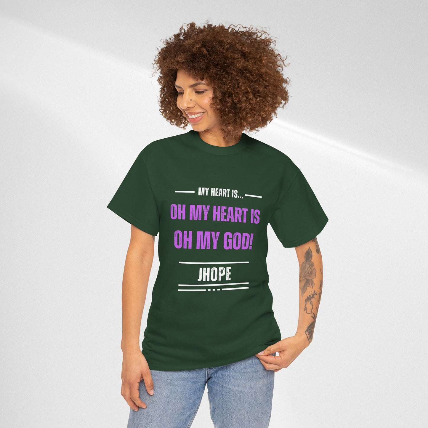 Graphic Tee — "Oh My Heart Is Oh My God!" J-Hope Fan Shirt