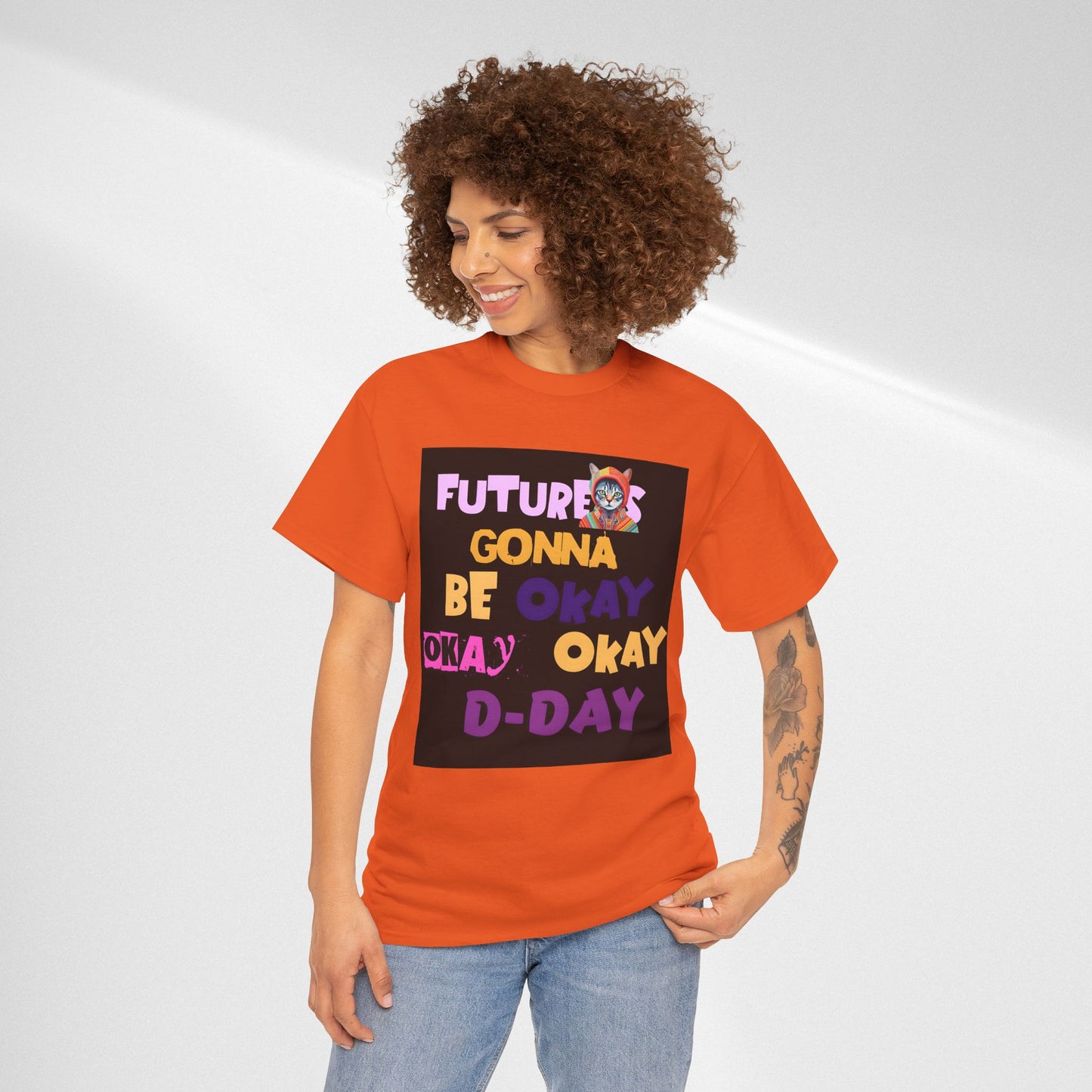 Future's Gonna Be Okay D-Day T-Shirt — Positive Retro Graphic Tee
