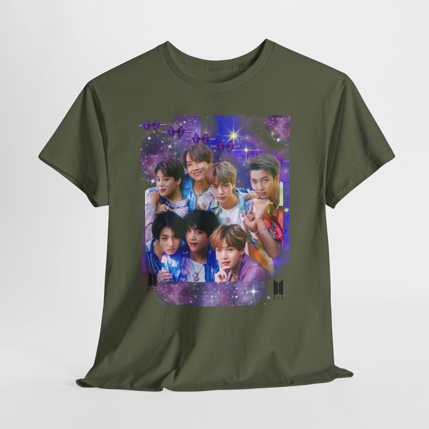 BTS Collage Tee — Purple Dream Photo Graphic T-Shirt
