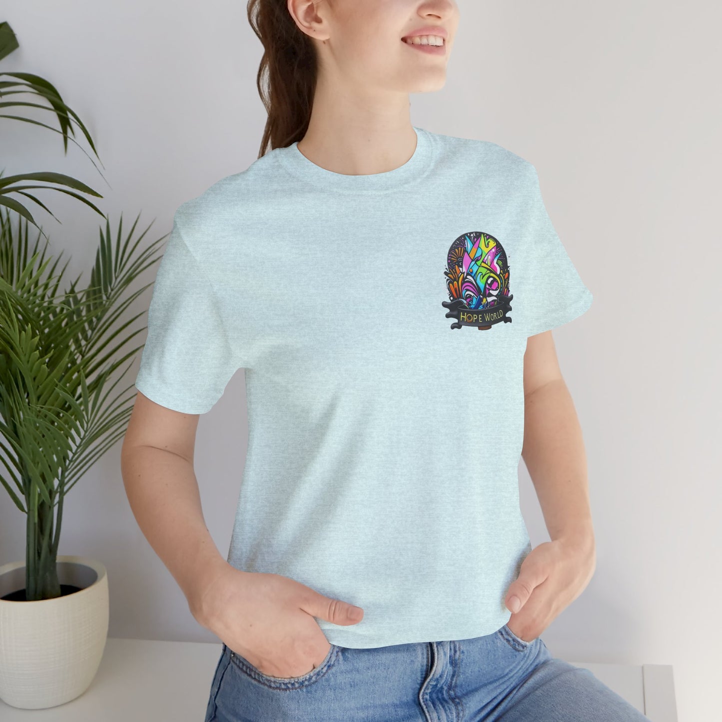 Hope World Graphic Tee — Colorful Graffiti BTS-Inspired Shirt