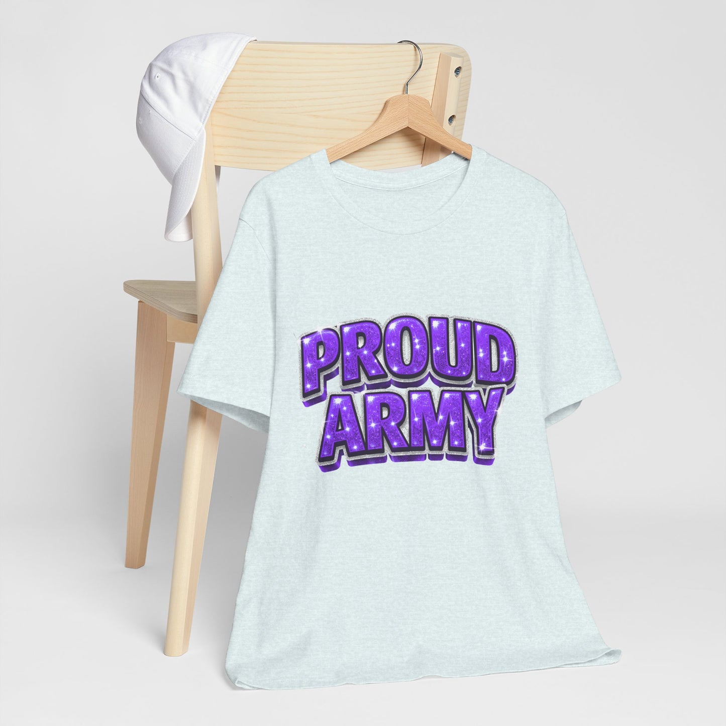Proud Army T-Shirt — Bold Purple BTS Support Tee