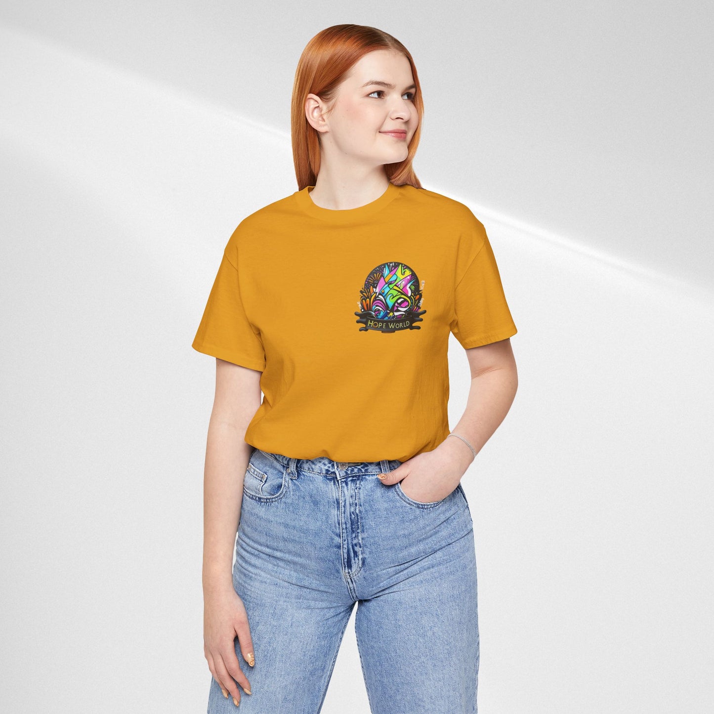Hope World Graphic Tee — Colorful Graffiti BTS-Inspired Shirt