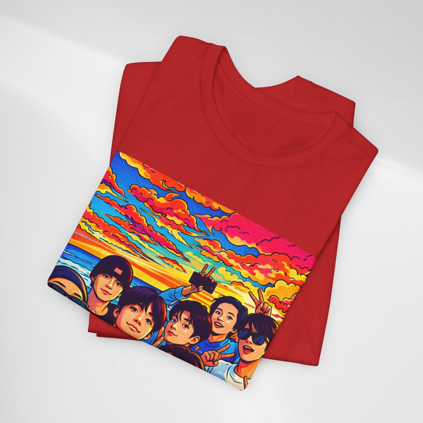BTS Vibrant Sunset Group Portrait Tee