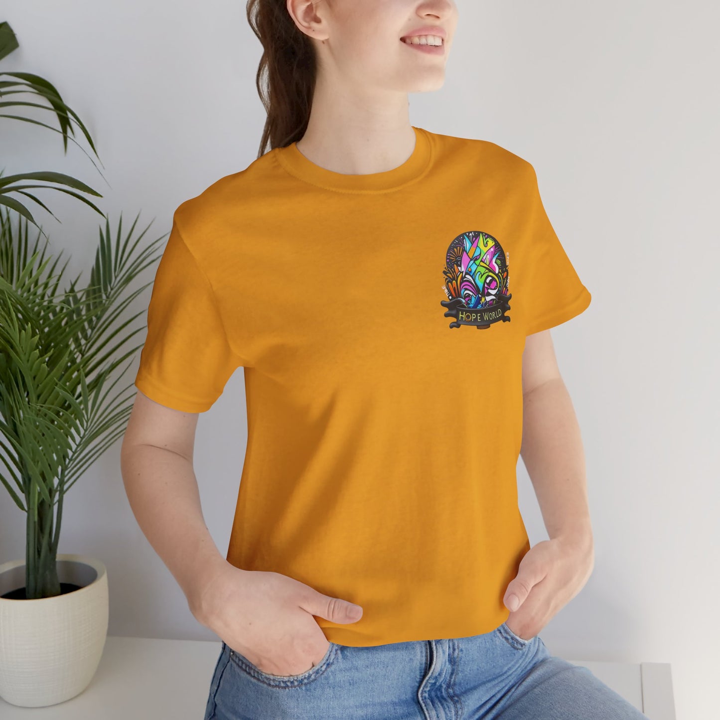 Hope World Graphic Tee — Colorful Graffiti BTS-Inspired Shirt