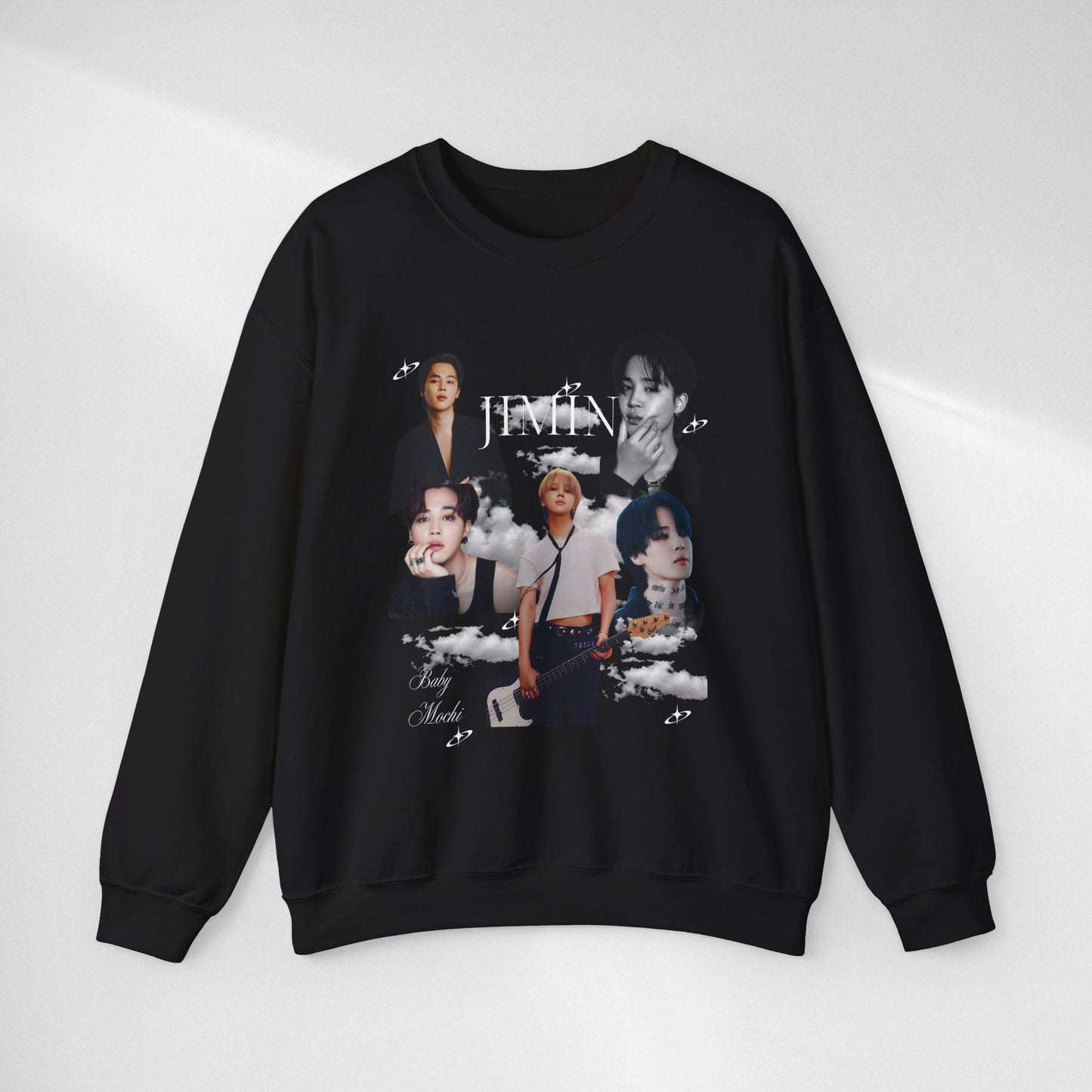 Crewneck Sweatshirt — K-pop JIMIN Collage Pullover (Band Member Design)