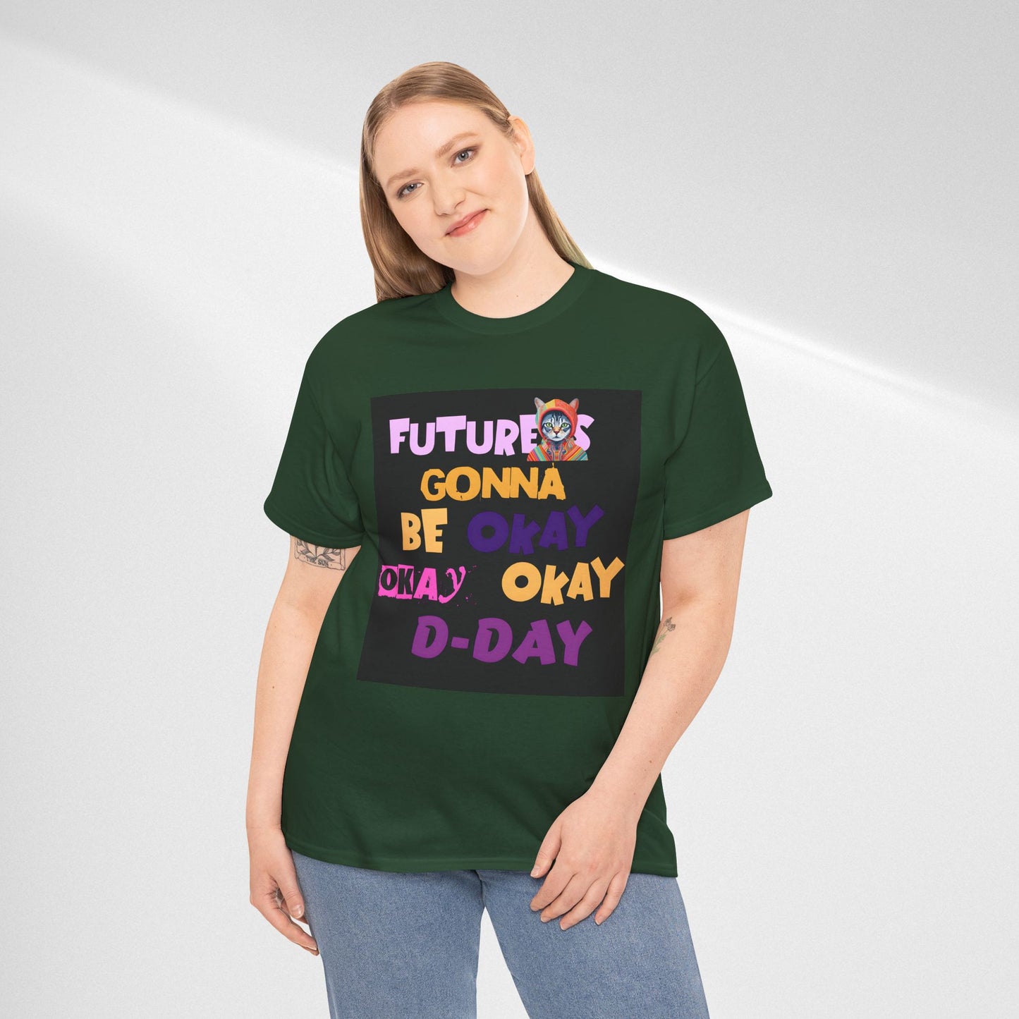Future's Gonna Be Okay D-Day T-Shirt — Positive Retro Graphic Tee