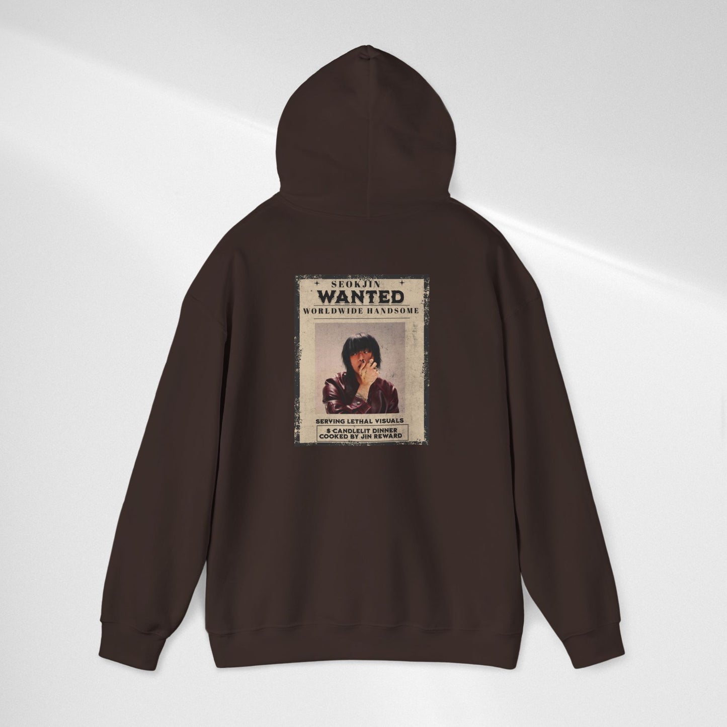 Jin Hoodie — "WANTED" Vintage Photo Poster Graphic Hoodie