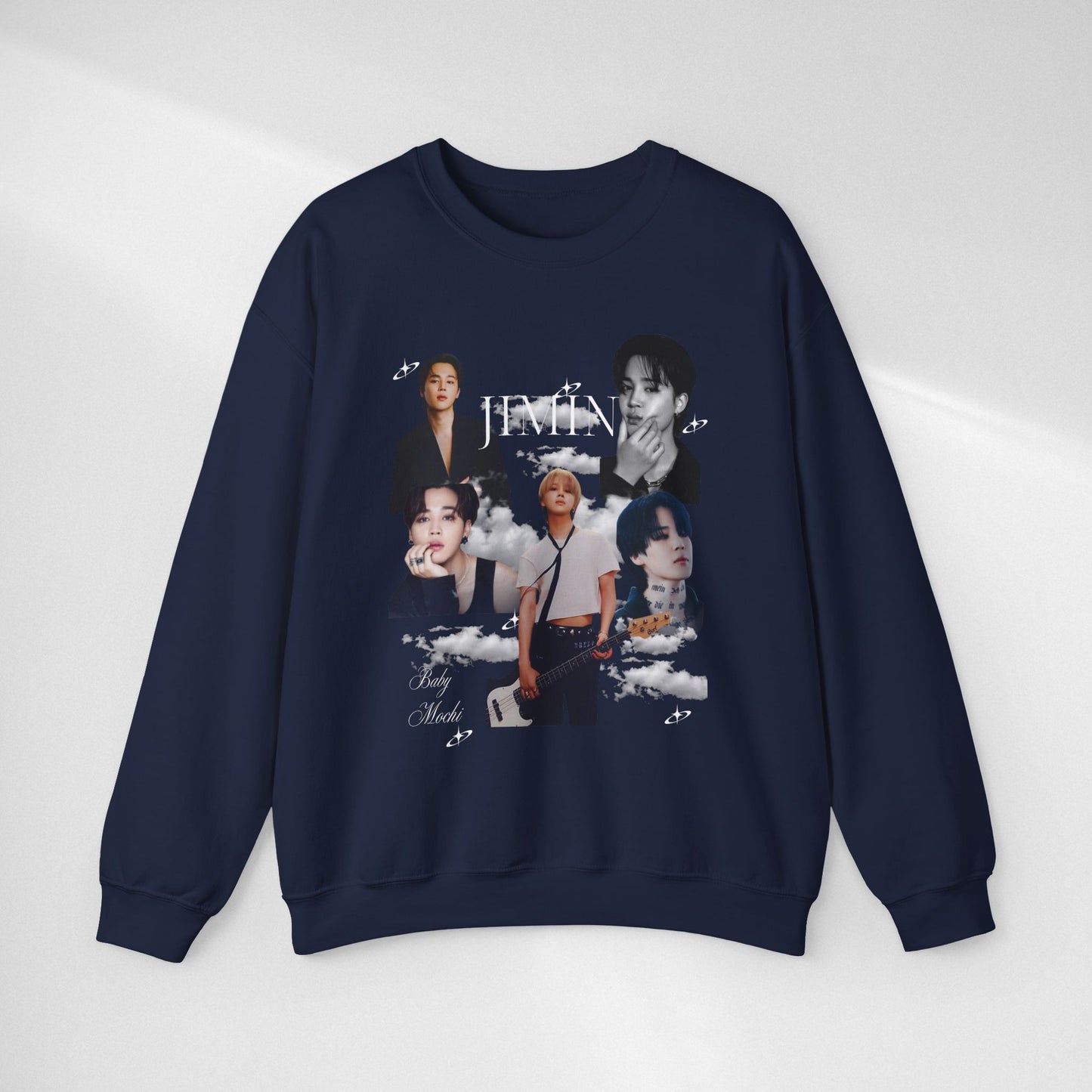Crewneck Sweatshirt — K-pop JIMIN Collage Pullover (Band Member Design)