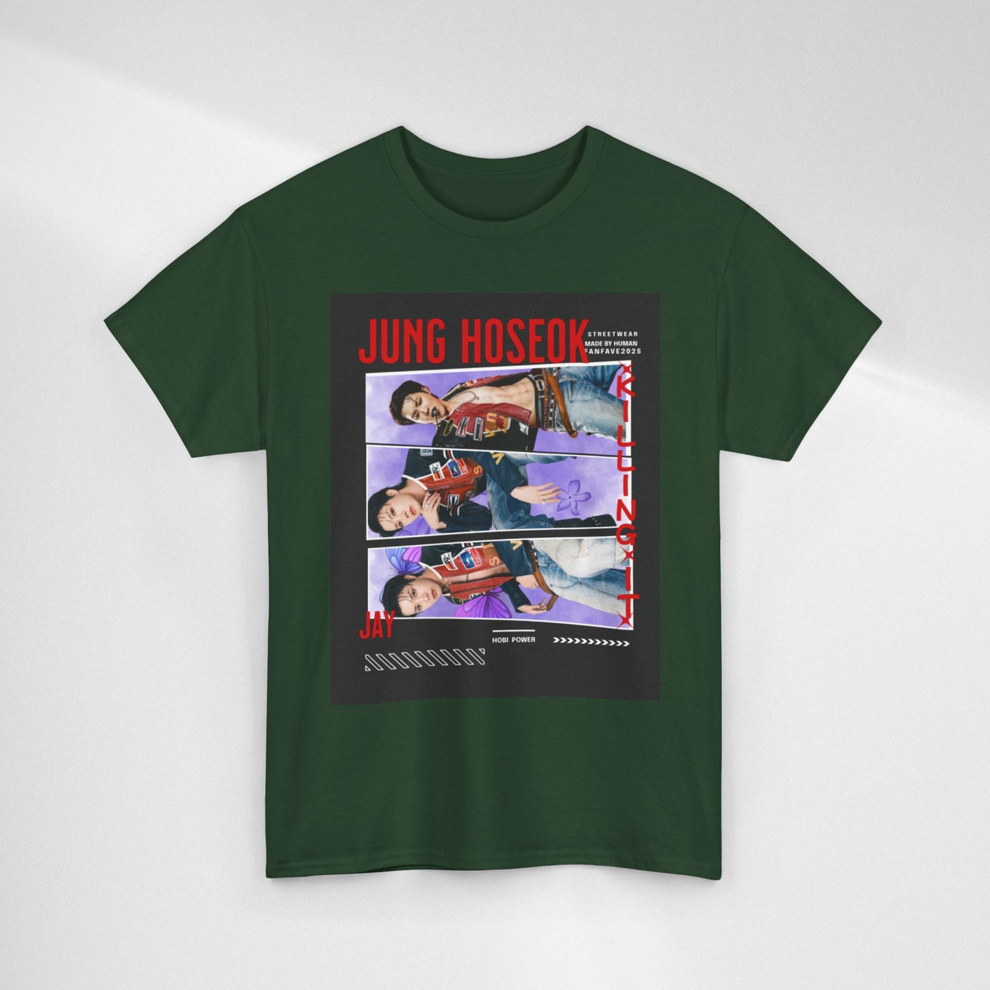 Jung Hoseok Photo Collage Tee — Retro K-Pop Fan Shirt