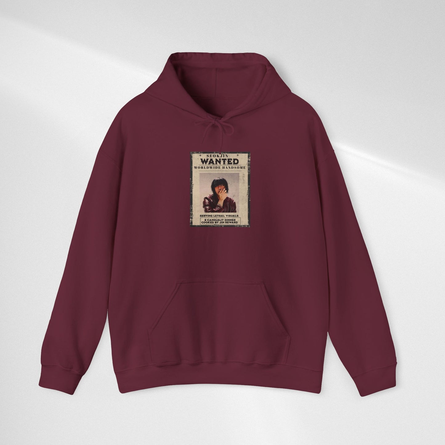 Jin Hoodie — "WANTED" Vintage Photo Poster Graphic Hoodie