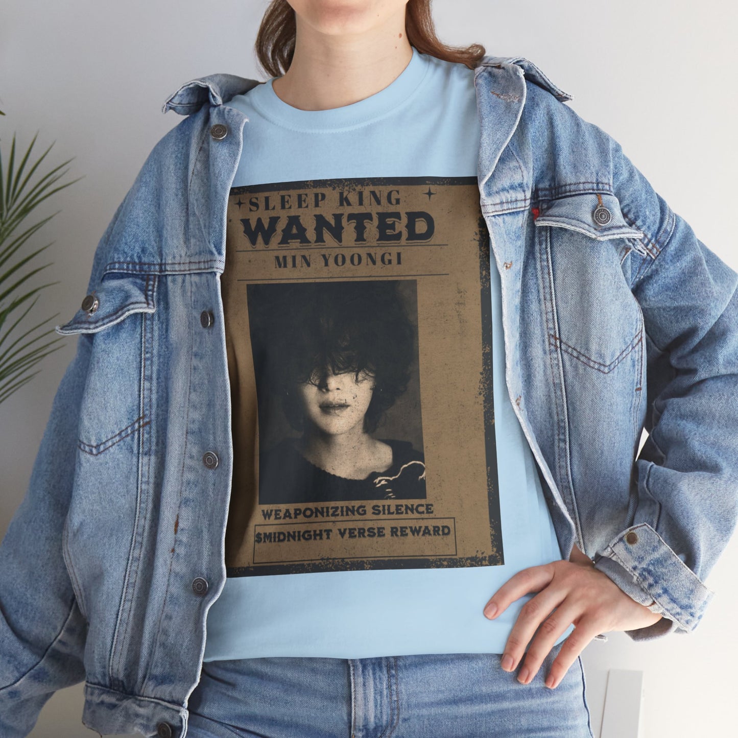 Suga Vintage “Sleeping Wanted” Retro Poster T-Shirt
