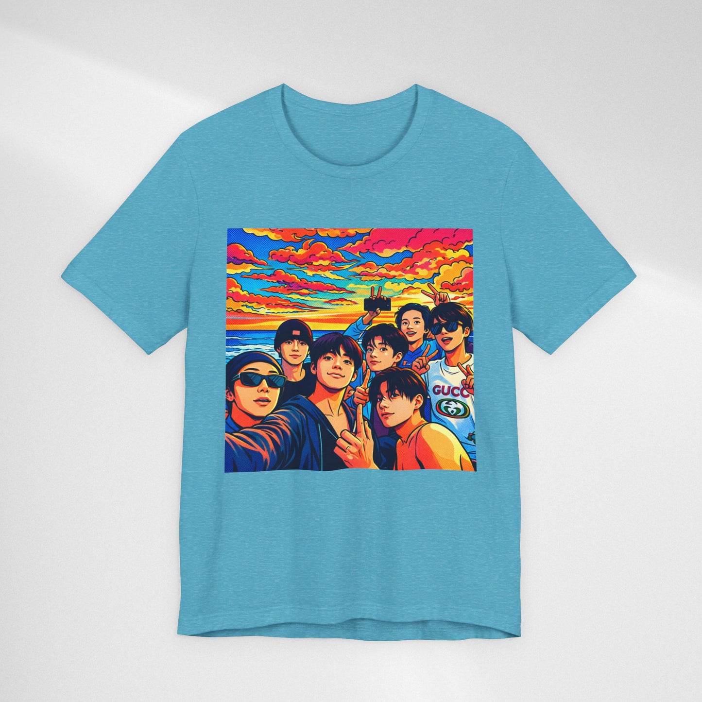 BTS Vibrant Sunset Group Portrait Tee