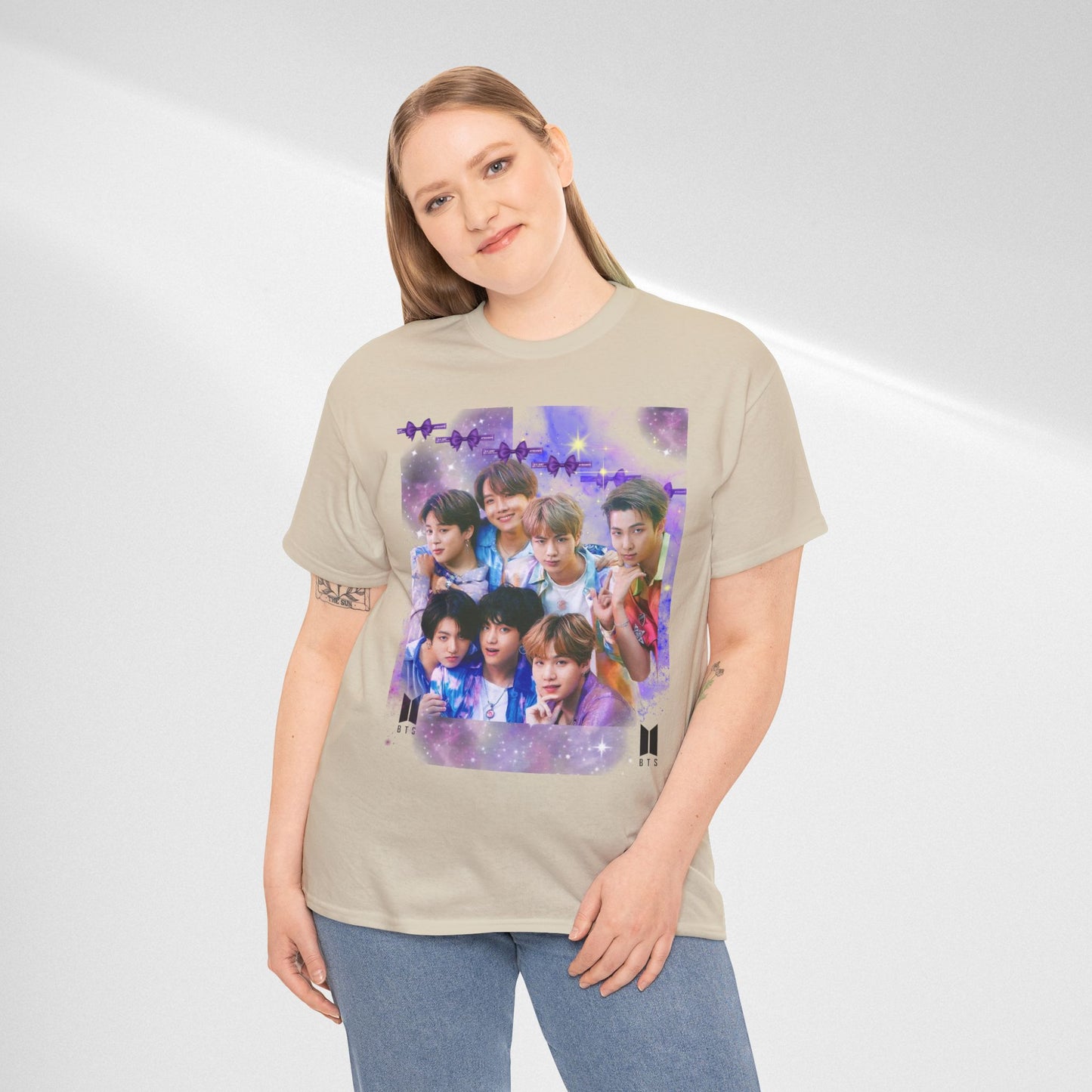 BTS Collage Tee — Purple Dream Photo Graphic T-Shirt