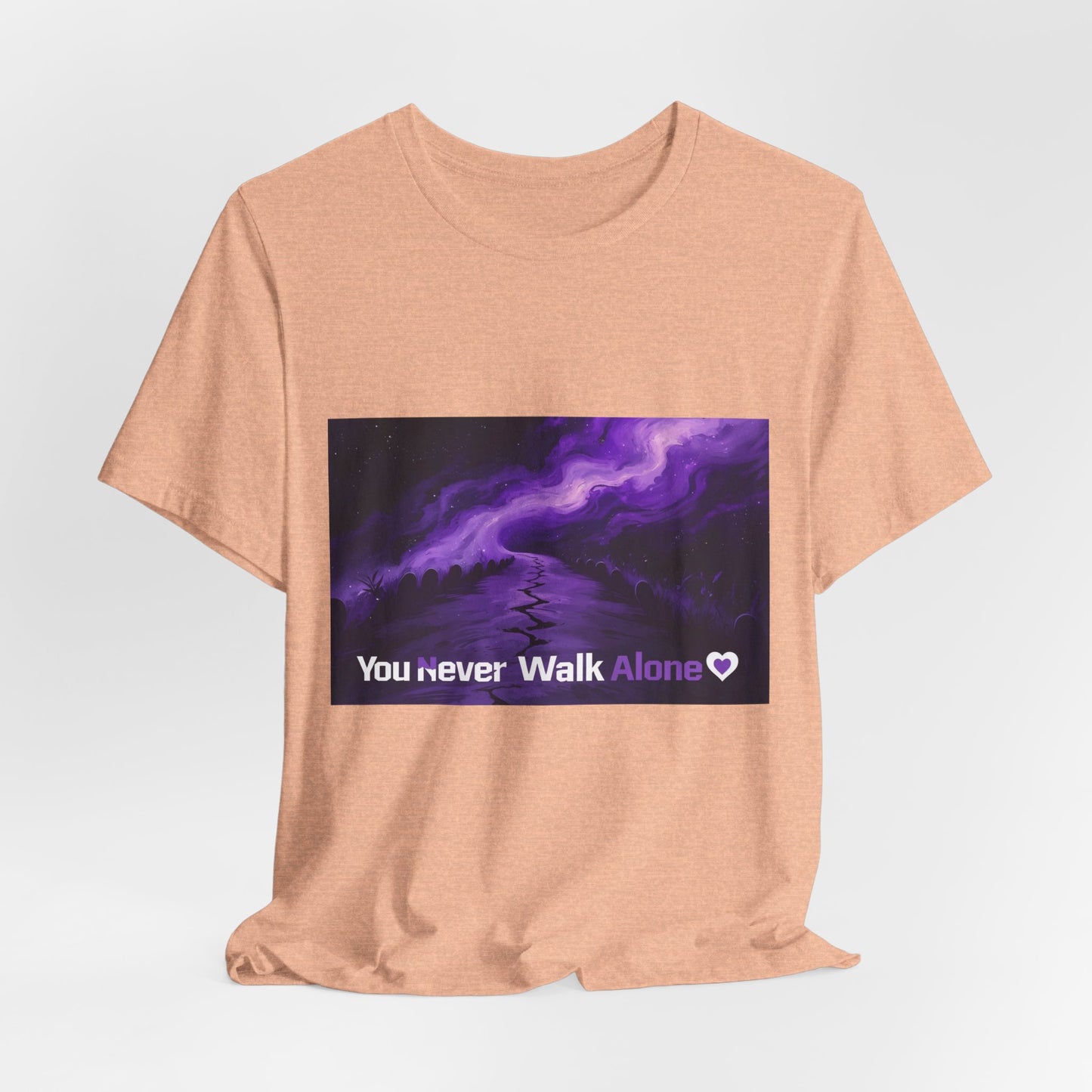 You Never Walk Alone Tee — Purple Night Stairway Graphic T‑Shirt