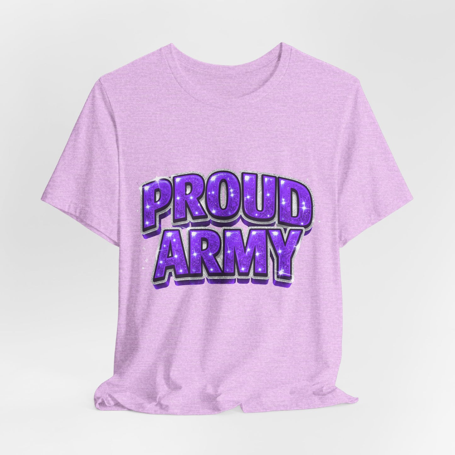 Proud Army T-Shirt — Bold Purple BTS Support Tee