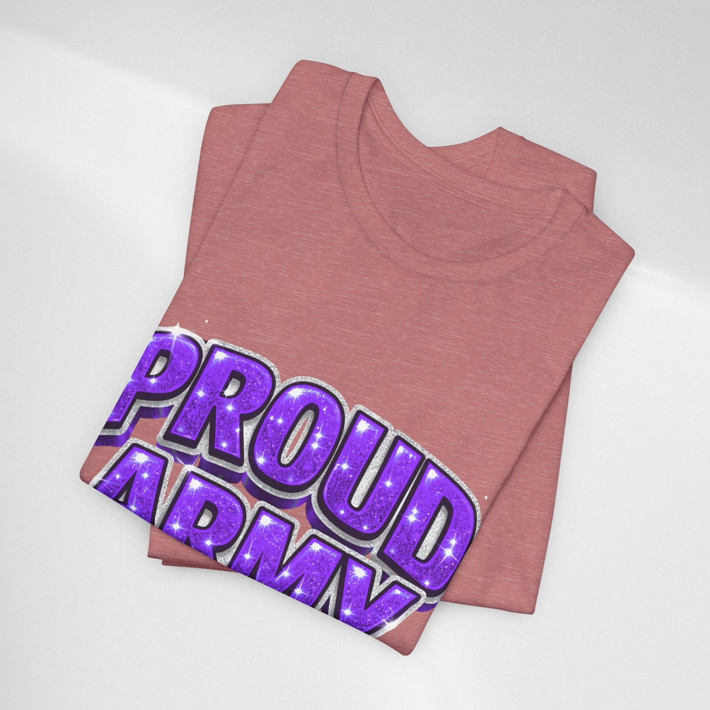 Proud Army T-Shirt — Bold Purple BTS Support Tee