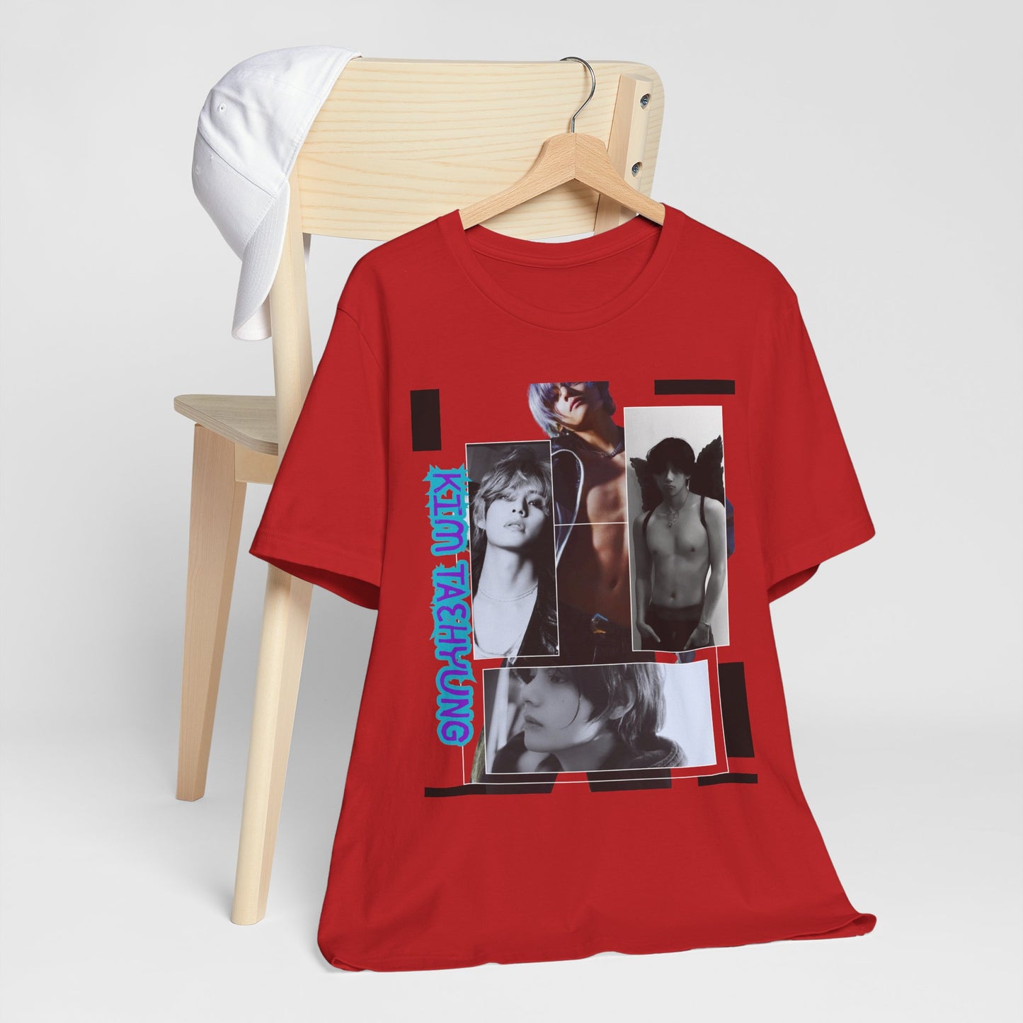 TAE Photo Collage Graphic Tee — Retro Black & White Portraits