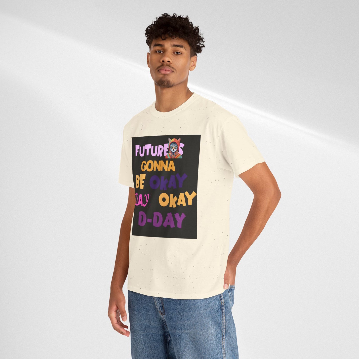 Future's Gonna Be Okay D-Day T-Shirt — Positive Retro Graphic Tee