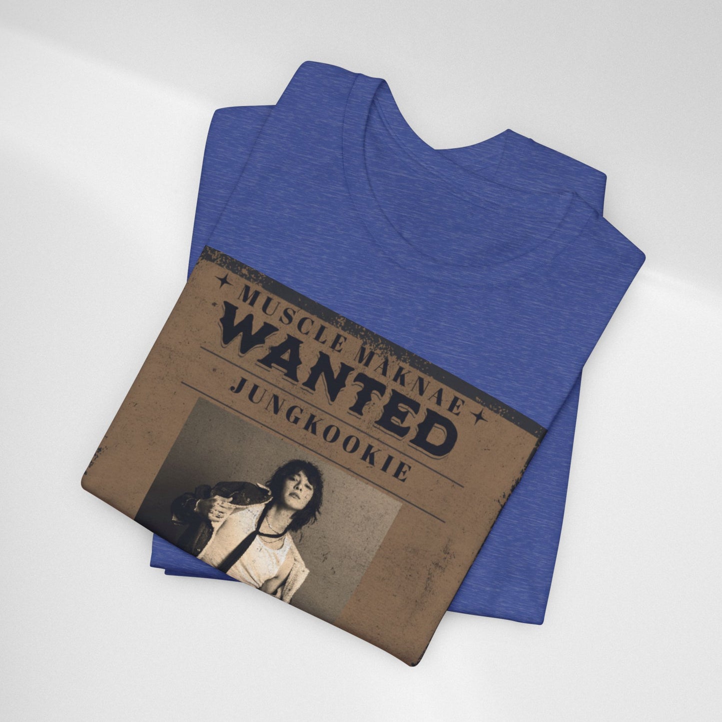Wanted Poster Tee — 'Jungkook: Causing Global Meltdowns' Vintage K-Pop T-Shirt