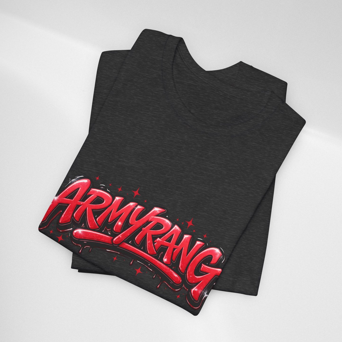 BTS T-Shirt — 'ARMYRANG' Red Graffiti Logo Tee