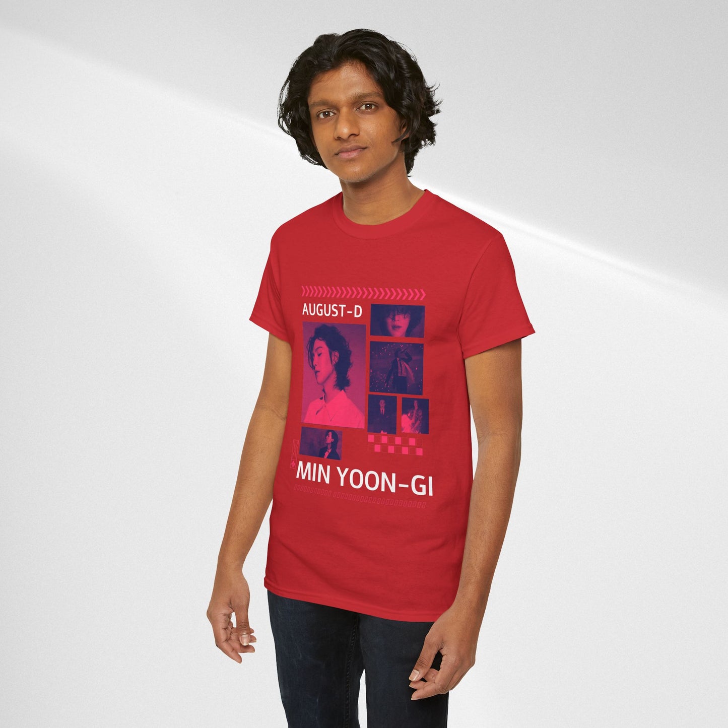 Min Yoon-Gi Photo Grid Tee — K‑Pop BTS August‑D Fan Shirt