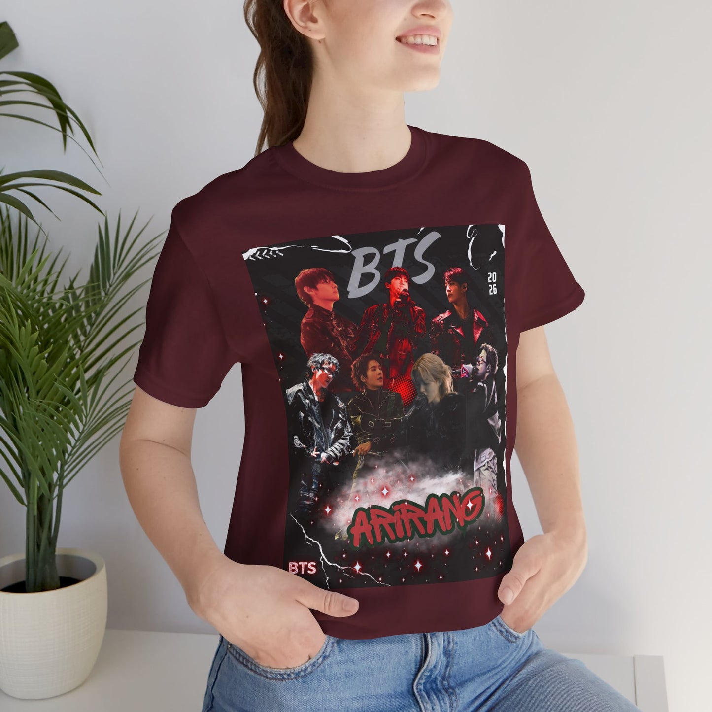 BTS ARIRANG Band Graphic Tee — 'BTS ARMY' Retro Concert Poster Shirt