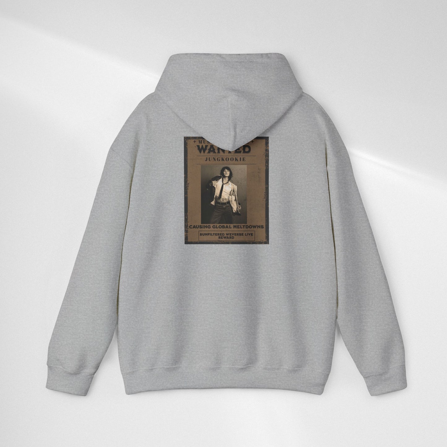 Hoodie — Vintage JK 'WANTED' Poster Graphic Pullover
