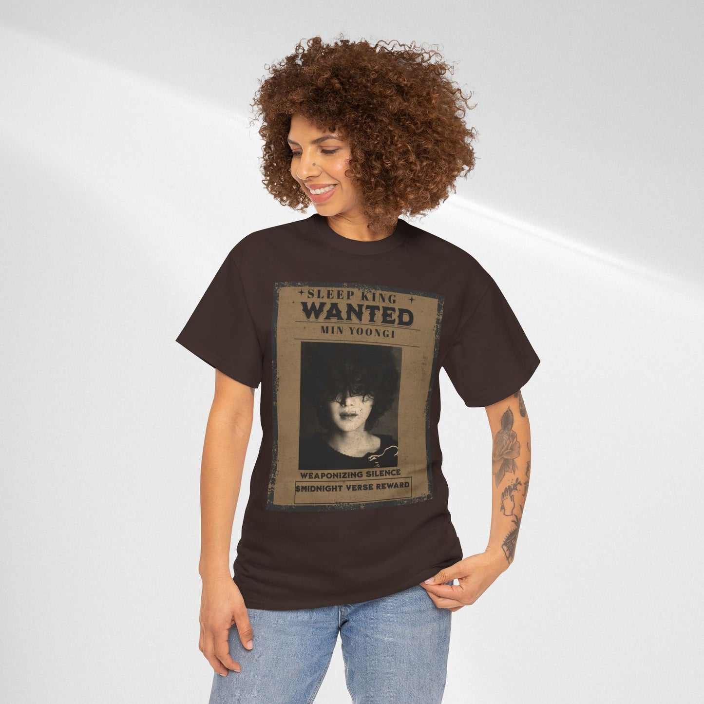 Suga Vintage “Sleeping Wanted” Retro Poster T-Shirt