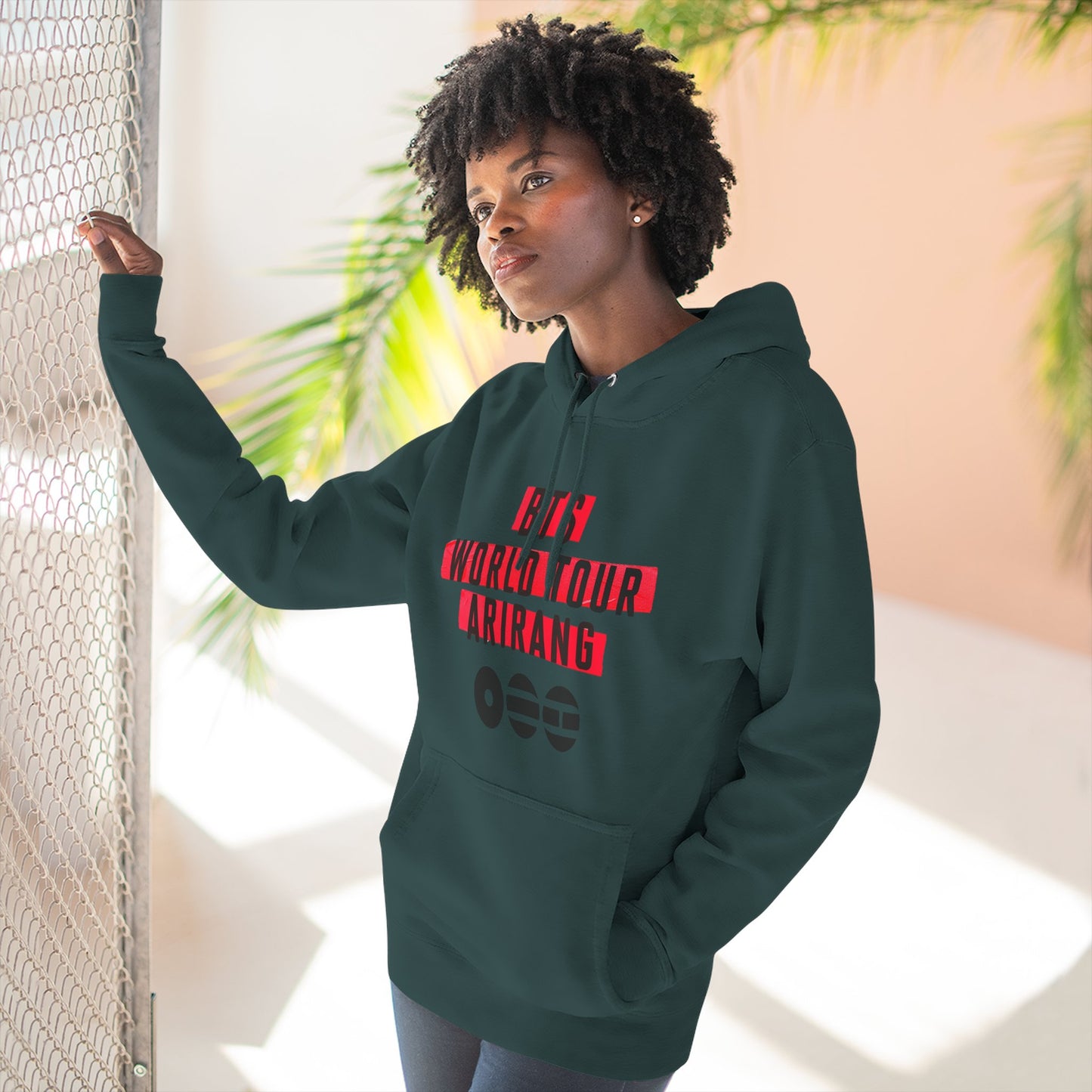 BTS World Tour Hoodie — 'Arirang' Fleece Pullover with Tour Dates