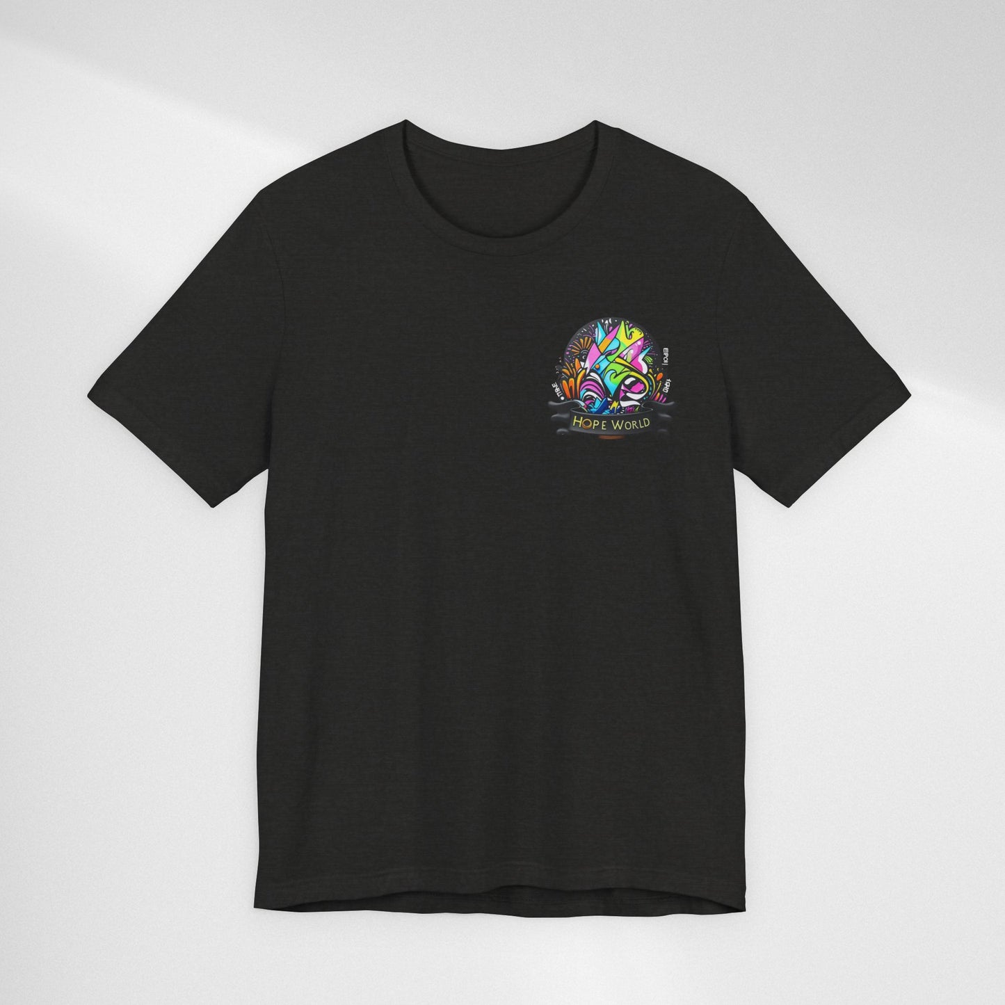 Hope World Graphic Tee — Colorful Graffiti BTS-Inspired Shirt