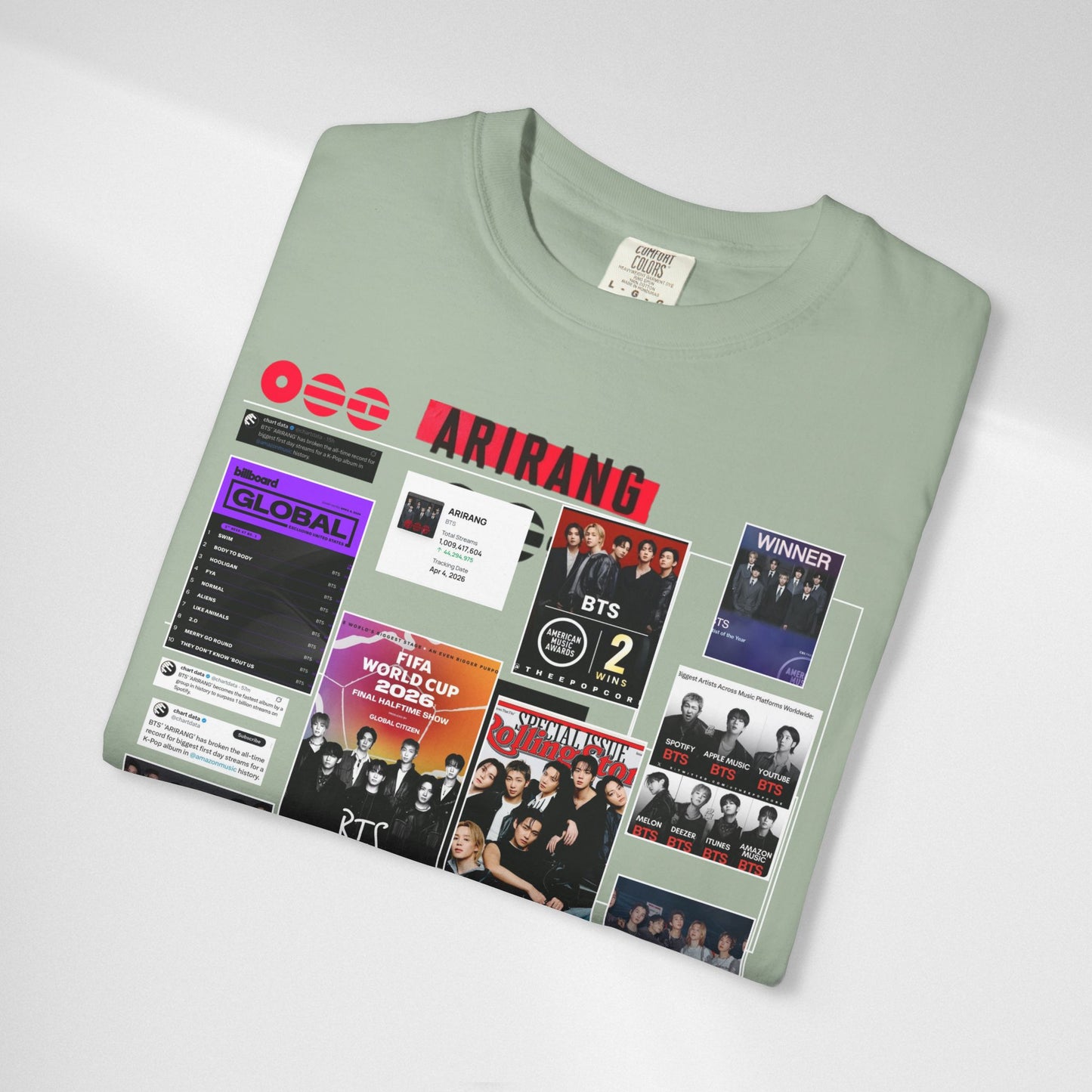 BTS  ARIRANG Collage Graphic T-Shirt — K-Pop Fan Tribute Tee