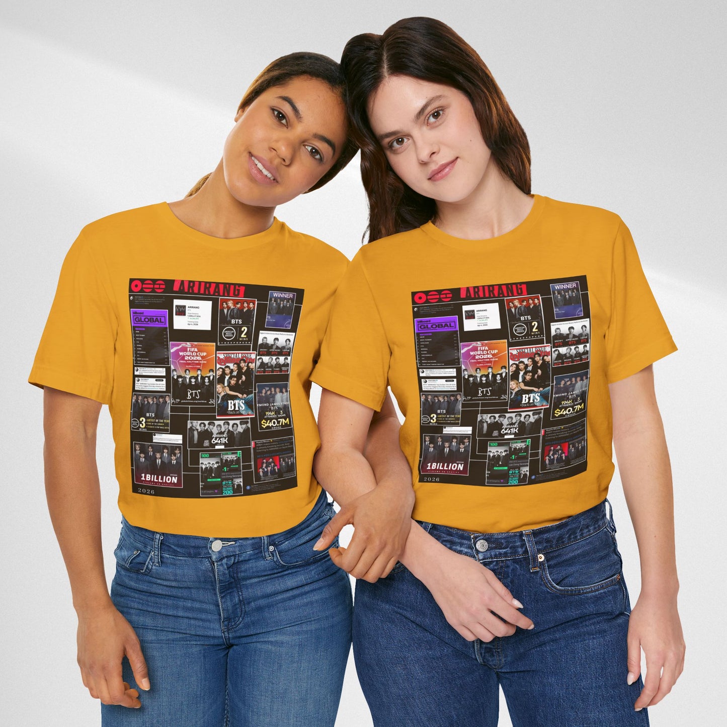BTS  ARIRANG Collage Graphic Tee — K‑Pop Fan Tribute Shirt