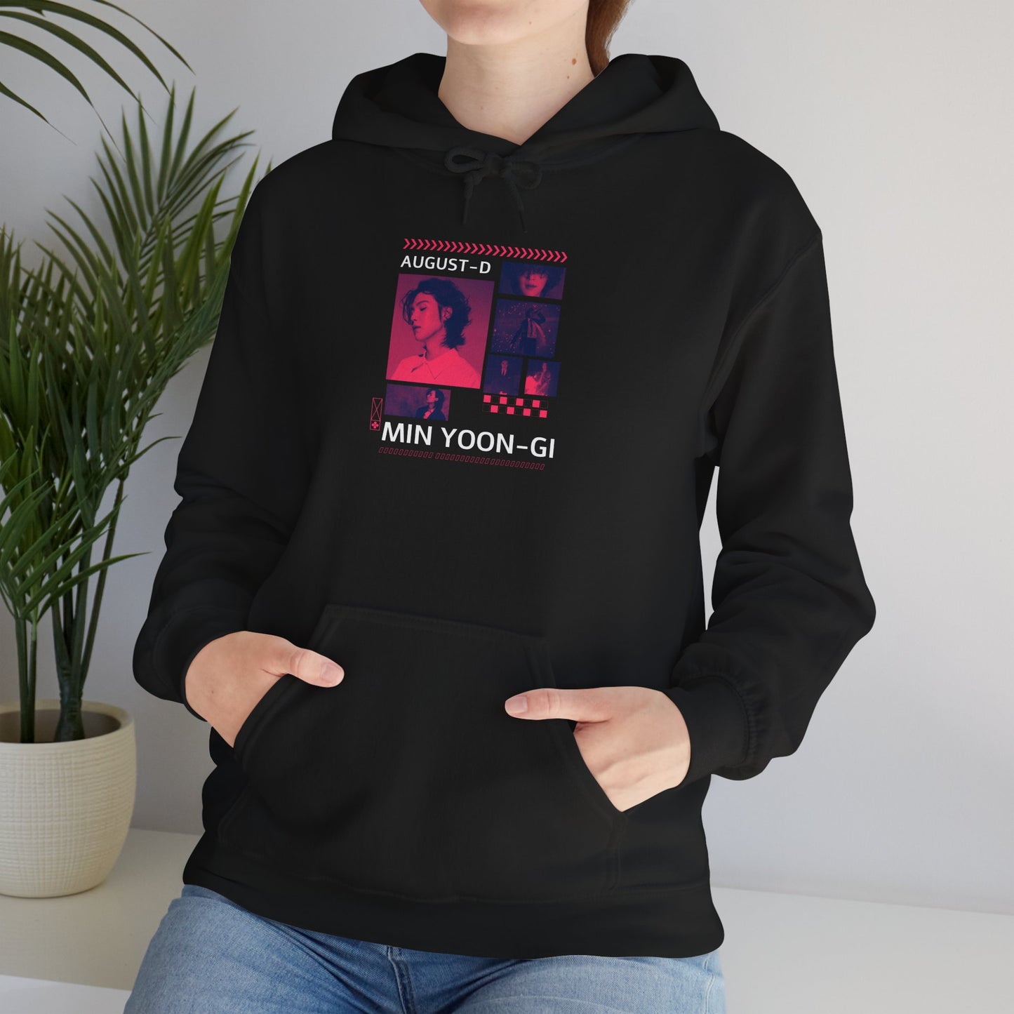 Min Yoon-gi Photo Grid Hoodie — K-Pop Retro Tour Aesthetic