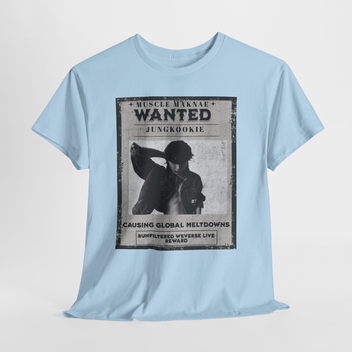 Wanted Poster T-Shirt — "Jungkookie" Vintage K-Pop Graphic Tee