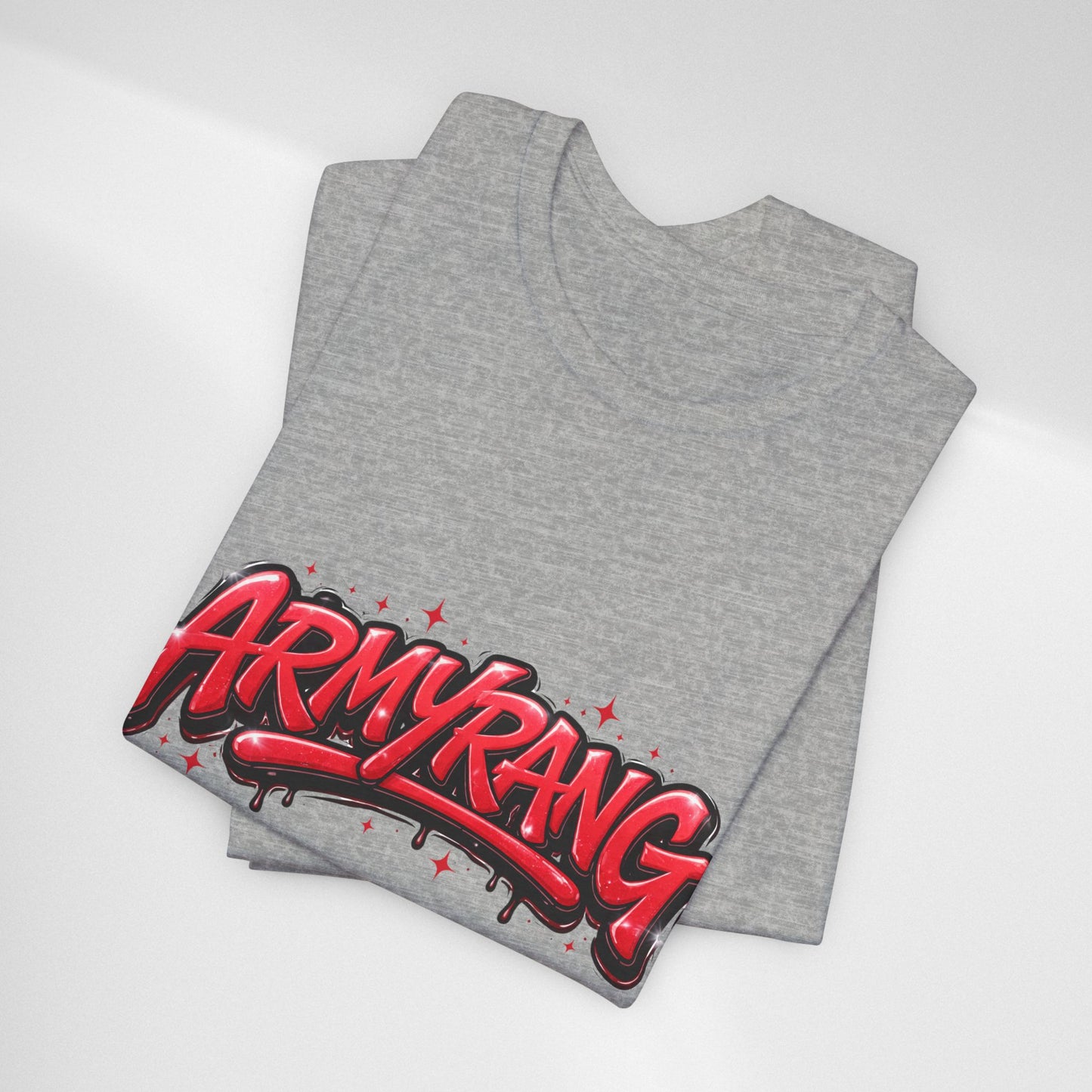BTS T-Shirt — 'ARMYRANG' Red Graffiti Logo Tee