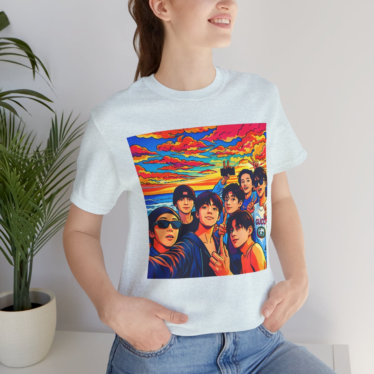 BTS Vibrant Sunset Group Portrait Tee