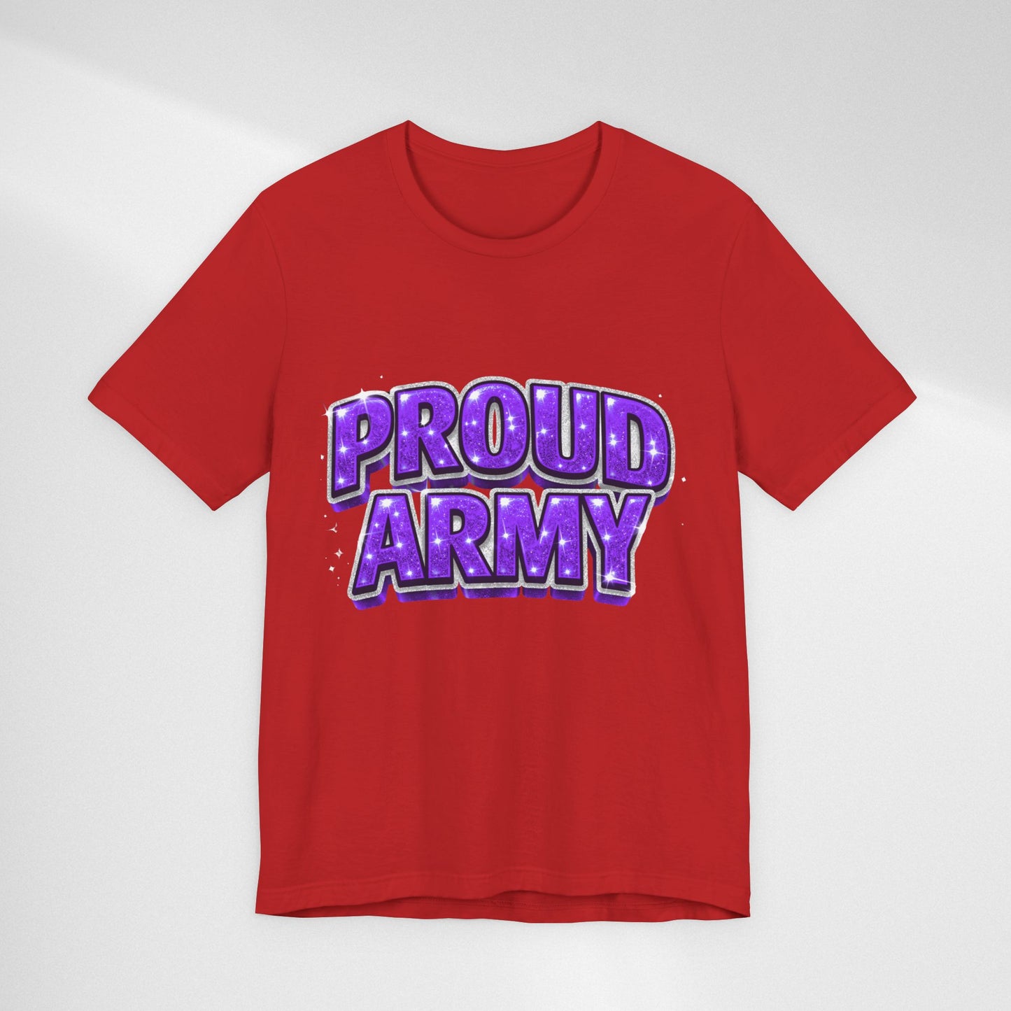 Proud Army T-Shirt — Bold Purple BTS Support Tee