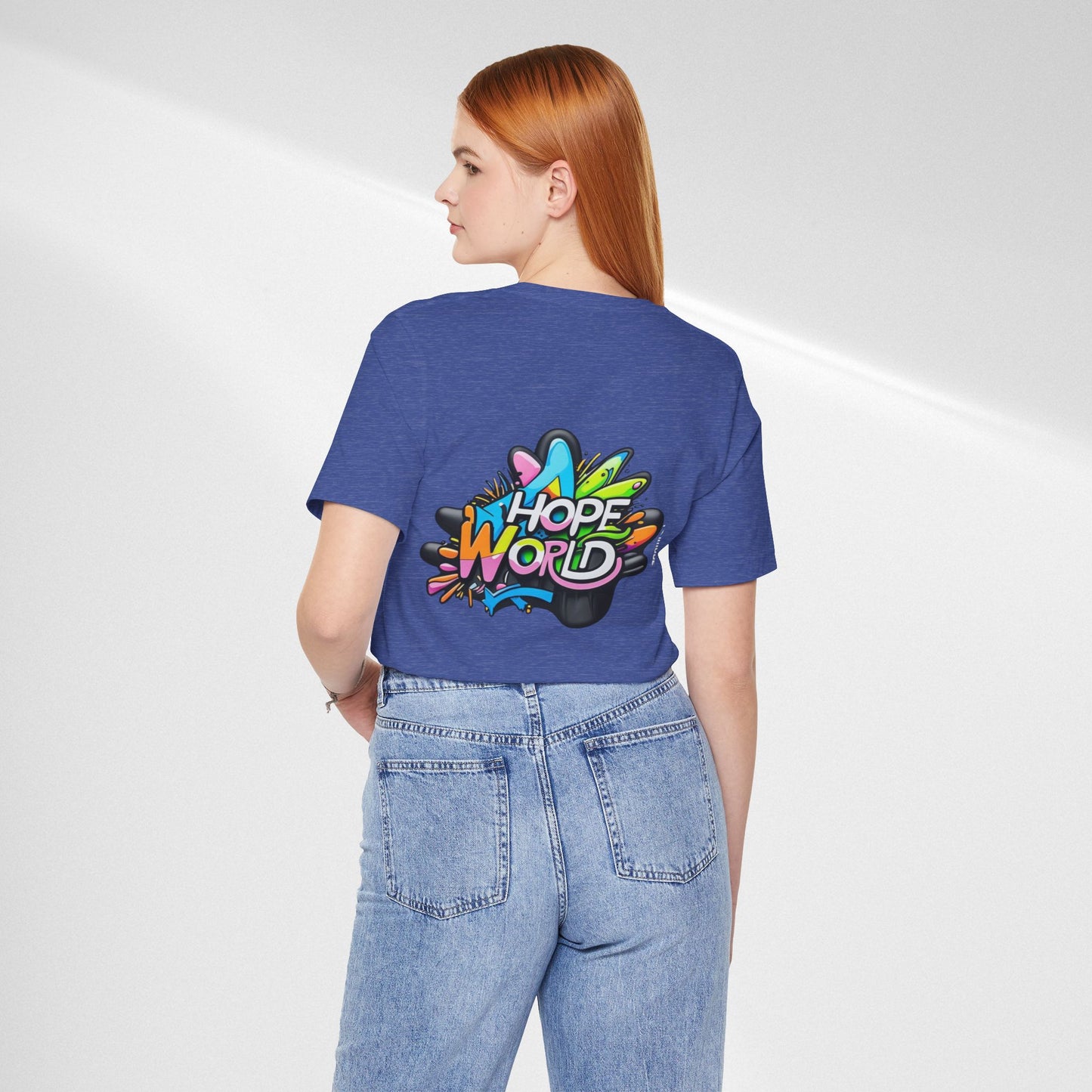 Hope World Graphic Tee — Colorful Graffiti BTS-Inspired Shirt